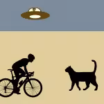LOW_30_canvas_a0bcd0_Dream_blue-fabric-1-dark-UPP_70_canvas_f0dd9d_Mellow_yellow-shine-caro-cyclistModern-sepia060-alienSpaceCraft-blackCatWalking.avif