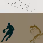 LOW_30_canvas_efefe8_Star_white-subtle-grunge-UPP_70_canvas_7c6e4f_Gothic_olive-mbossed-sepia120-basketBallPlayer-flockOfBirds-colourised_80PC_rainDrum-sepia060-vintageOwl.avif