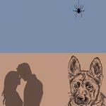 LOW_50_canvas_4c6a92_Riverside-whitey-UP_50_canvas_b0846a_Camel-subtlenet-coupleAlmostKissing-colourised_180PC_rainDrumDarkened-spider-alsationDogLineDrawing.avif