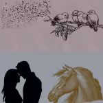 LOW_50_canvas_98878c_Purple_dove-snow-UP_50_canvas_7f8793_Tradewinds-white-leather-coupleAlmostKissing-hugeFlockOfBirds-fiveBirdsOnABranch-sepia060-horseHeadDrawing.avif