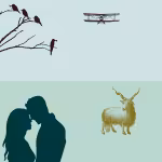 LOW_50_canvas_c8e0e0_Skylight-white-paperboard-UP_50_canvas_bae1d3_Honeydew-fancy-deboss-sepia200-coupleAlmostKissing-sepia080-Branches5Birds3-niceLittleBiPlane-sepia050-ramDrawing.avif
