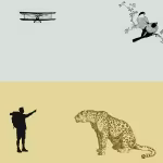 LOW_50_canvas_cfdbd1_Milky_green-little-pluses-UP_50_canvas_e7df99_Chardonnay-lined-paper-sepia090-maleBackpackerPointing-twoBirdsOnABranch-niceLittleBiPlane-sepia060-leopardDrawing.avif